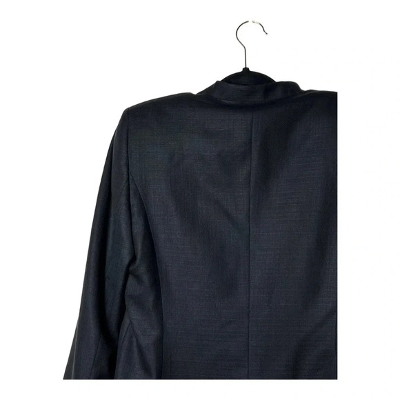 0378W. ZANELLA LONG SLEEVE MOCK NECK BLAZER BLACK IN COLOR MADE IN ITALY SIZE 6 - Picture 8 of 9